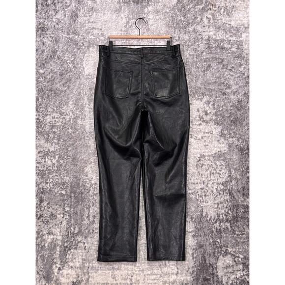 Aritzia Pants 12 Womens Wilfred Melina Straight Black Vegan Leather - Picture 2 of 7